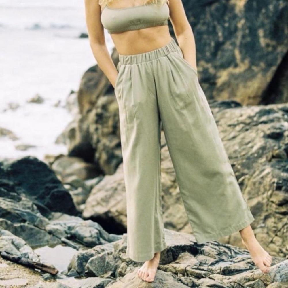Ozma Silk Noil Wide Leg Crop